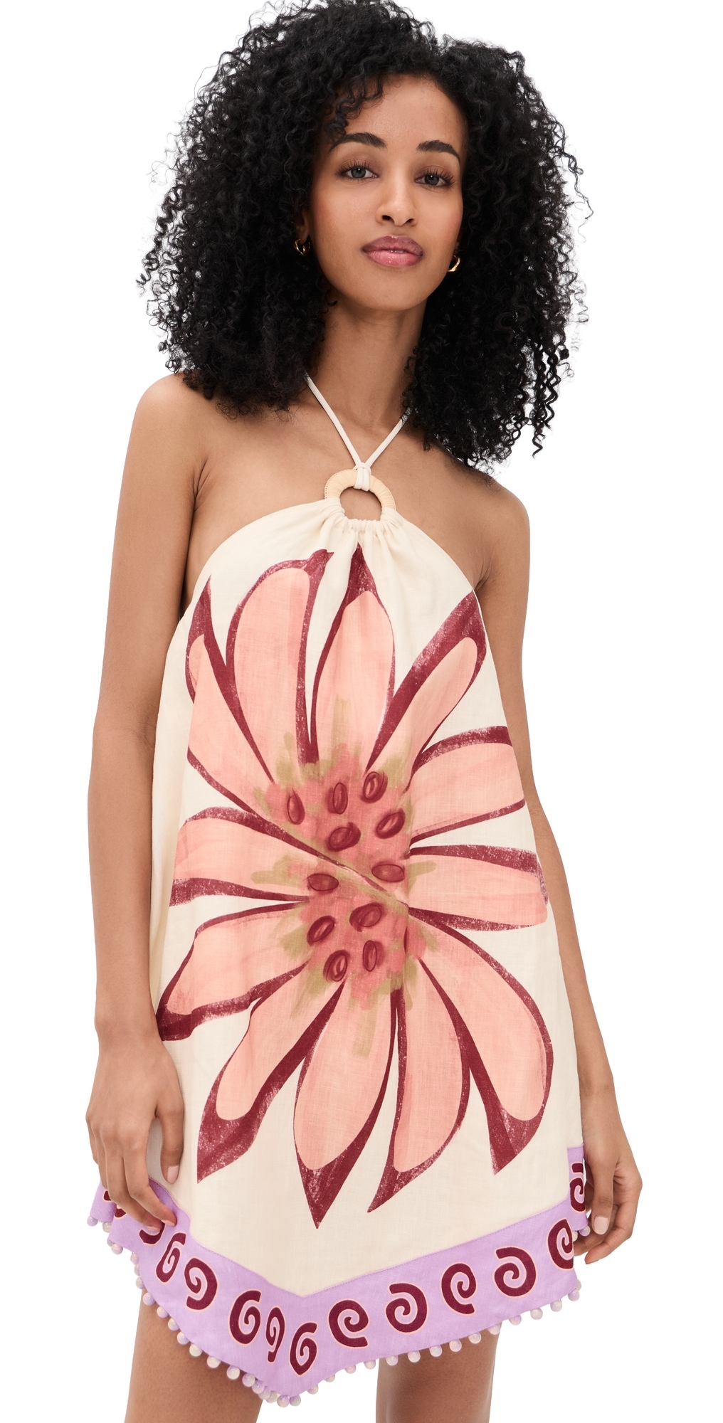 The Wolf Gang Dasia Asymmetric Dress Cream Lotus
