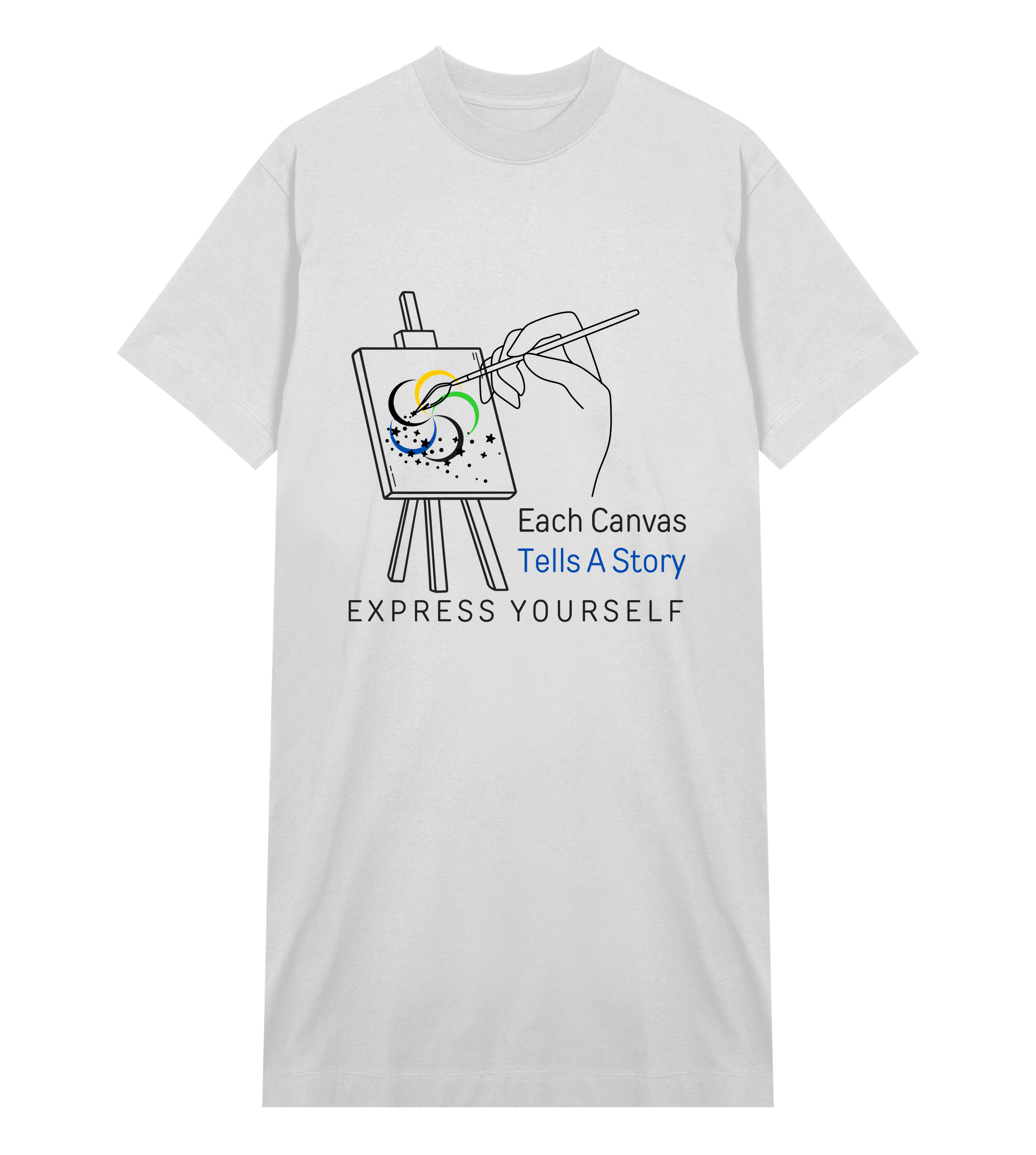 Bold Strokes Tee Dress - White women