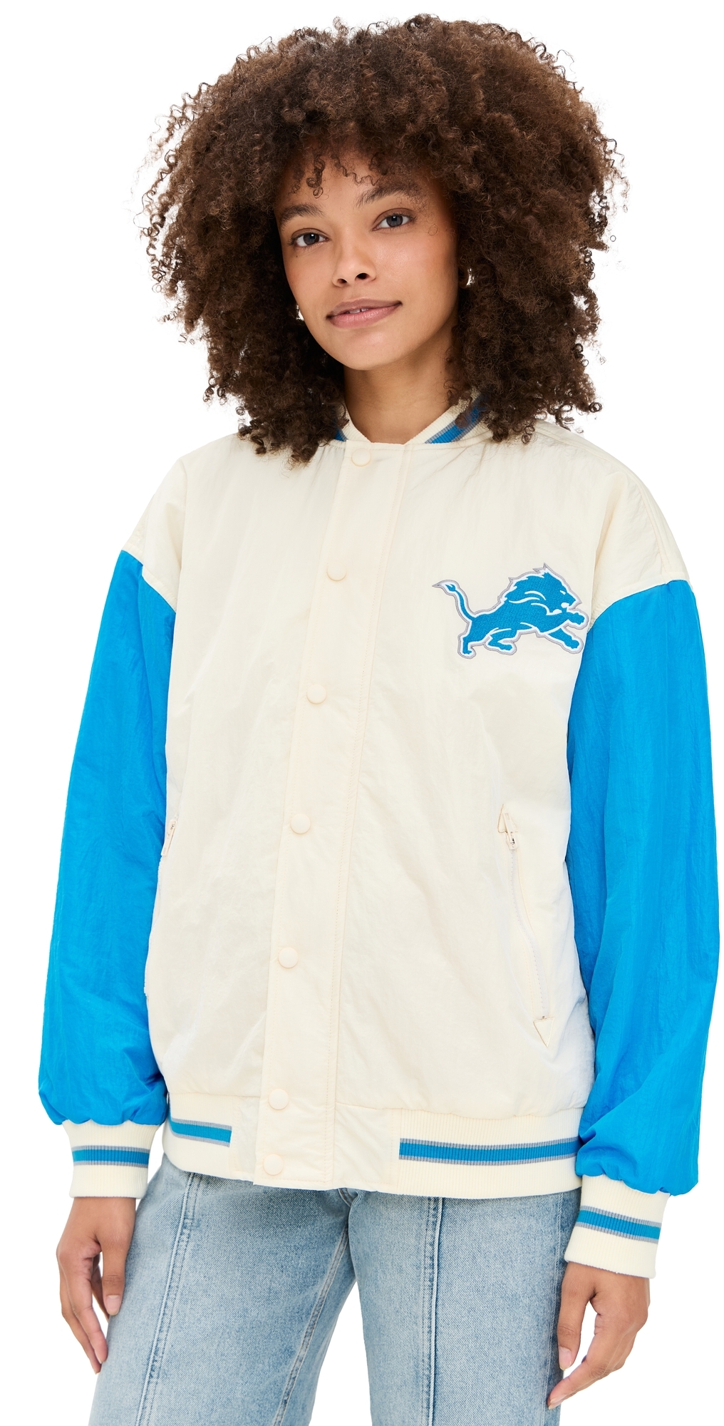 Terez Lions Colorblock Bomber Jacket Lions Sugar SwizzleBlue