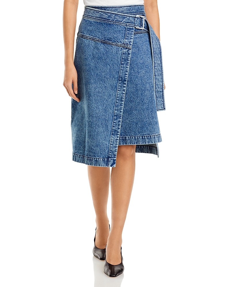 3.1 Phillip Lim Denim Wrap Midi Skirt