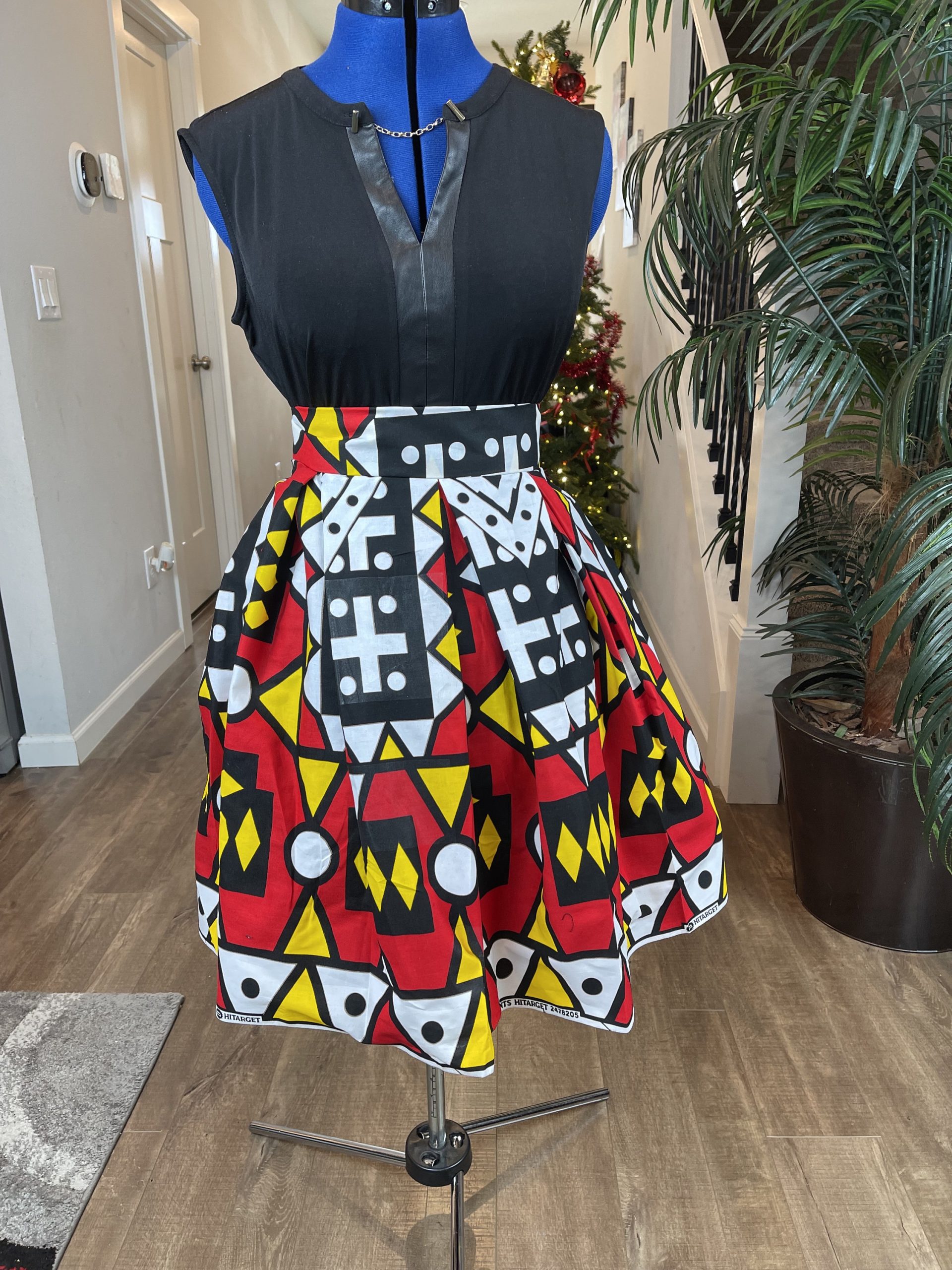 African Skirts/Skater Skirt/African Clothing/Plus Size Skirt/ Mid Skirt/Circle Gift For Her/High Waisted Women Wea/Tk66