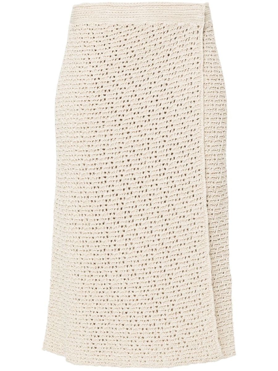 Bottega Veneta Cotton Wrap Skirt