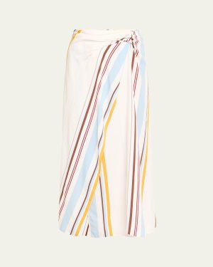 Clara Stripe Wrap Skirt