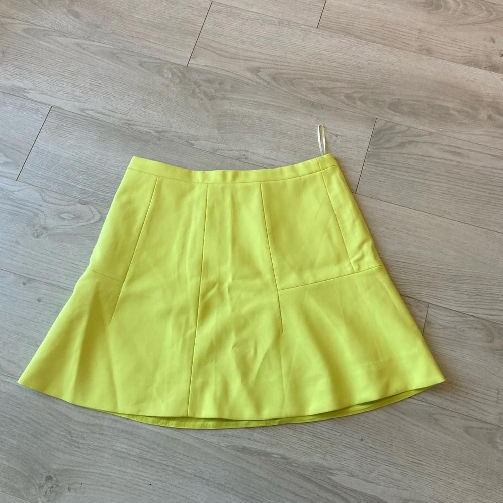 Designer J Crew Yellow Classic Skater Skirt, Women's (Size 28)