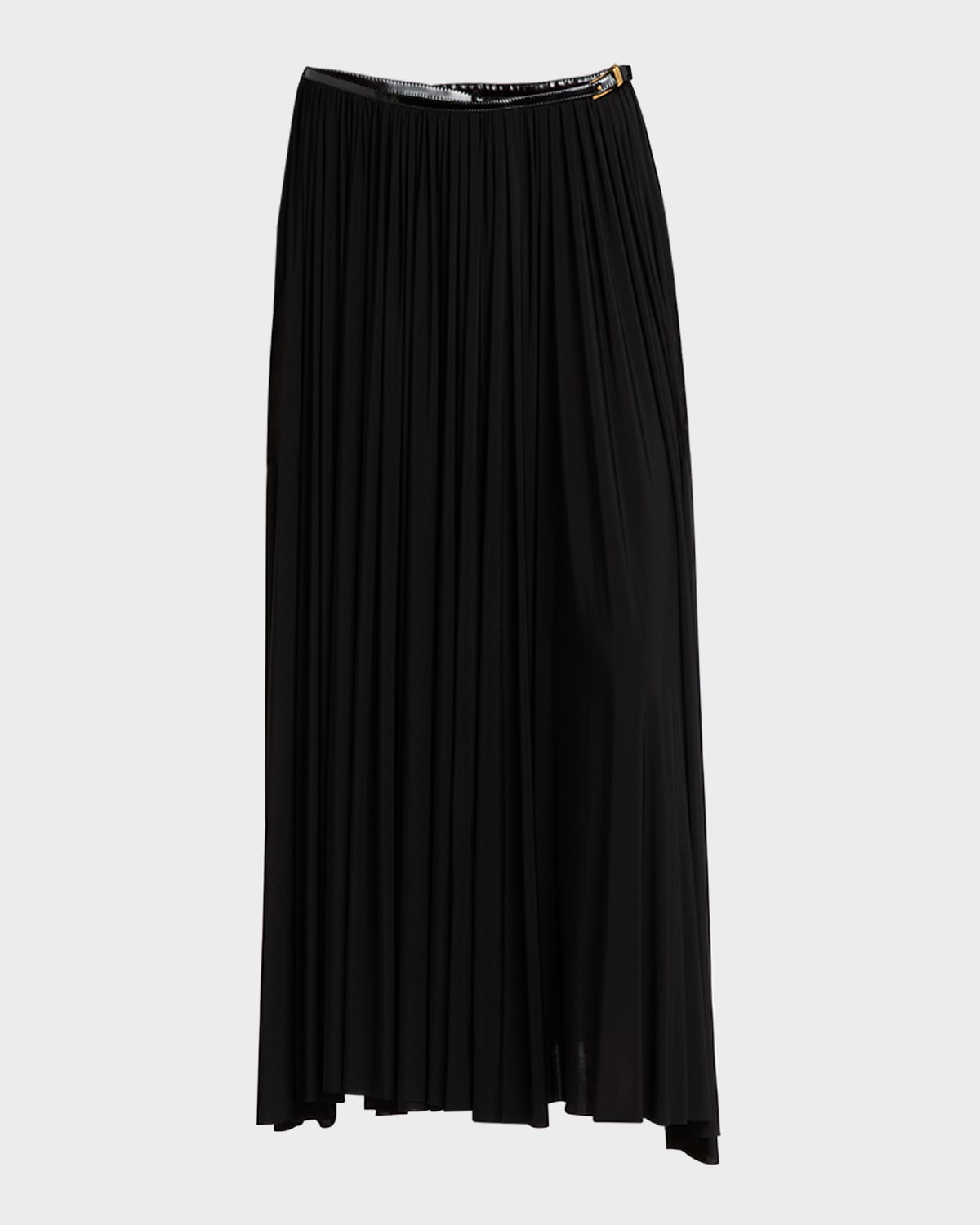 Fluid Jersey Belted Wrap Skirt