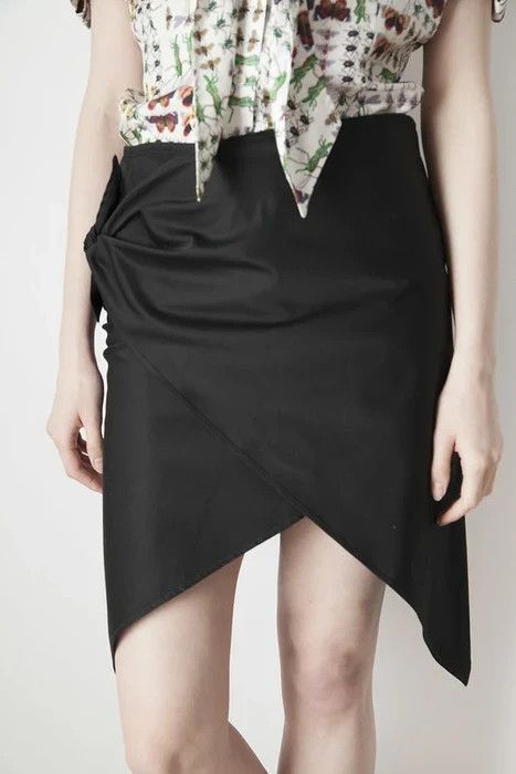 Gucci Ss03 Wrap Skirt in Black, Women's (Size 27)