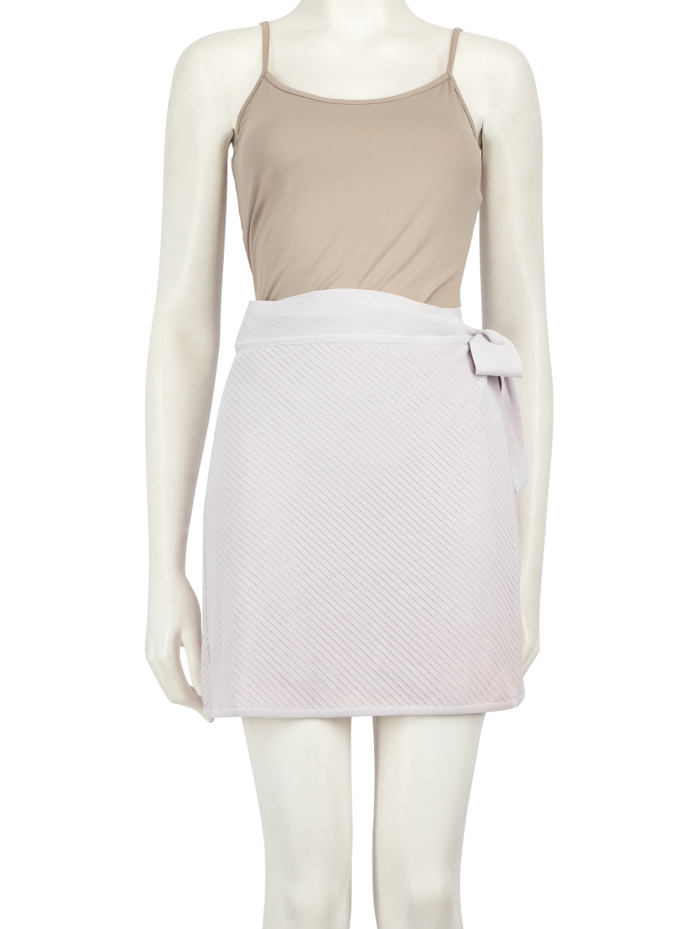 Herve Leger Lilac Knitted Mini Wrap Skirt