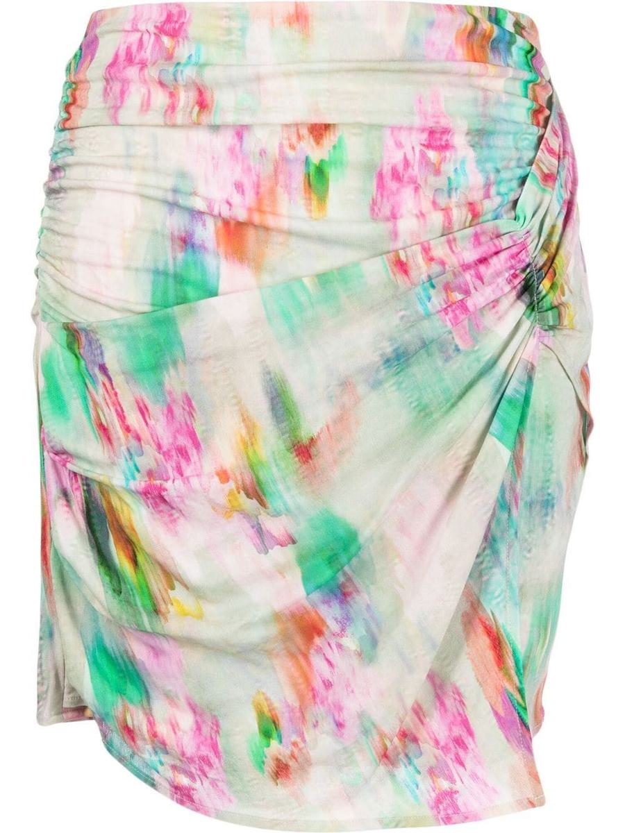 Iro Printed Short Wrap Skirt