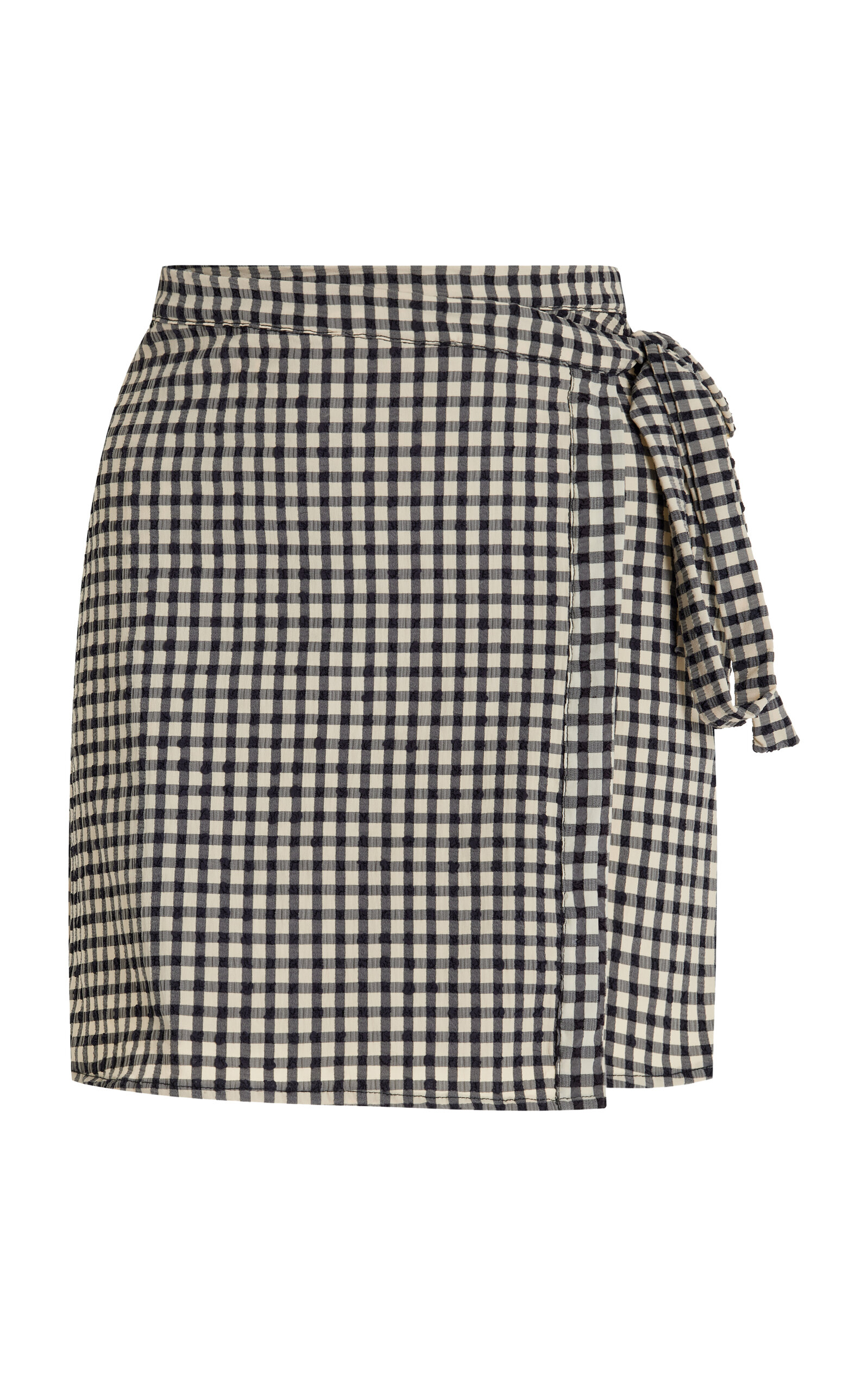 JUILLET SWIMWEAR - Exclusive Gingham Wrap Skirt - Plaid - S - Moda Operandi