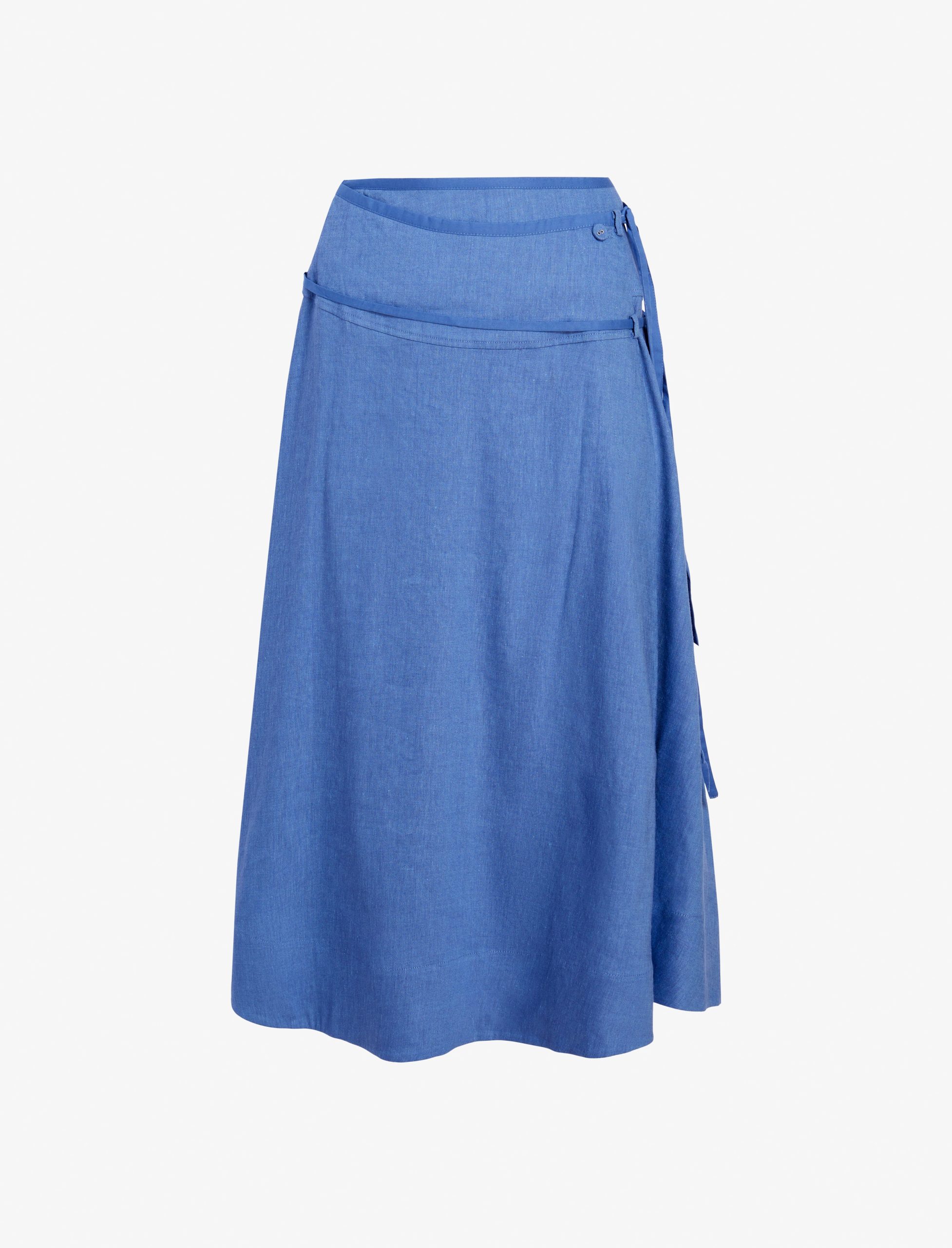 Jovie Wrap Skirt in Linen Slub