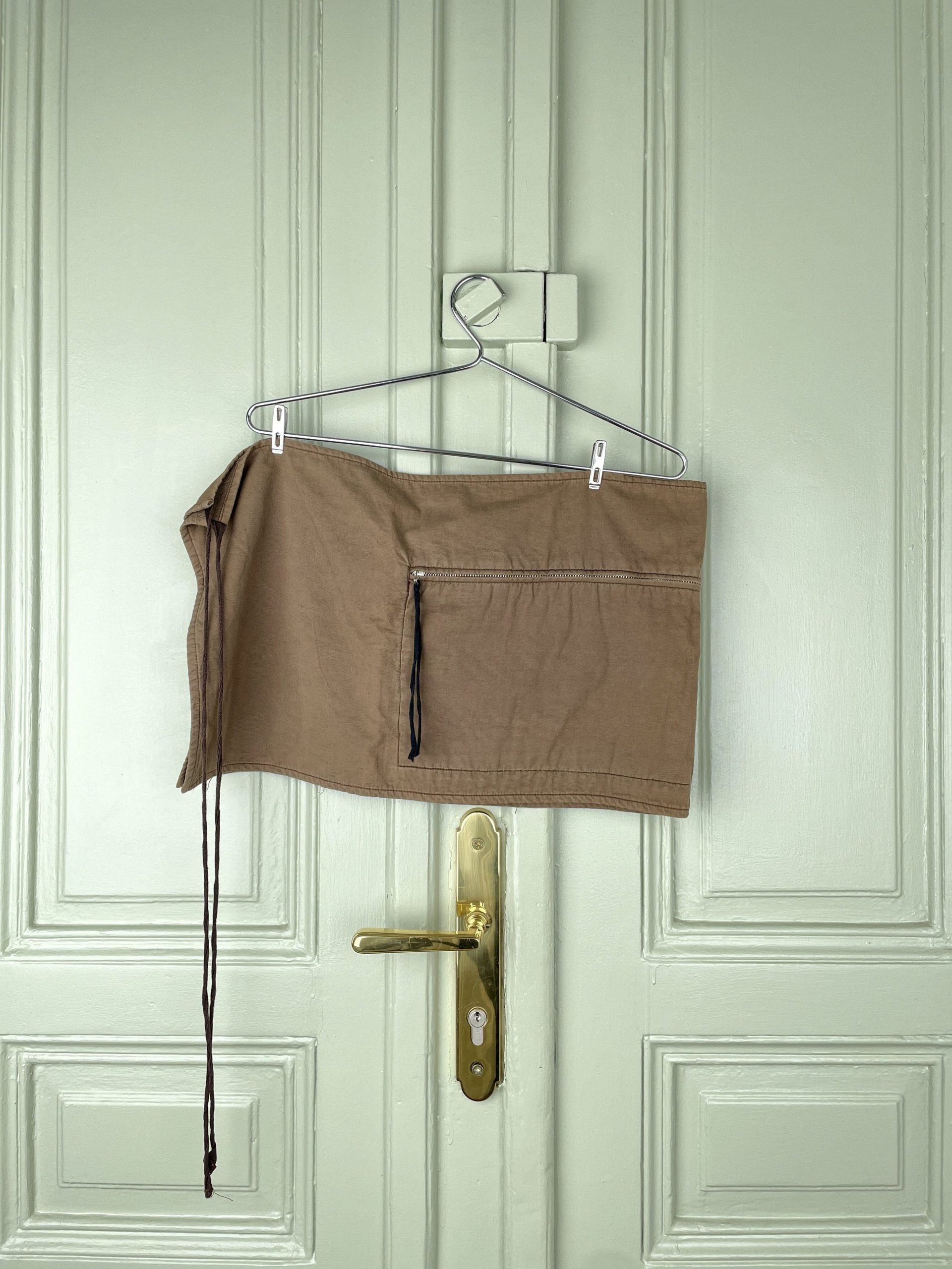 Maison Margiela Aw00 Wrap Apron Skirt in Brown, Women's (Size 25)