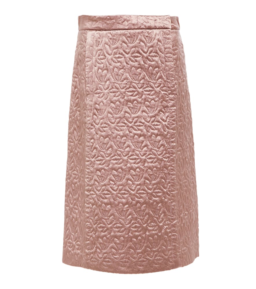 Maison Margiela Jacquard wrap midi skirt