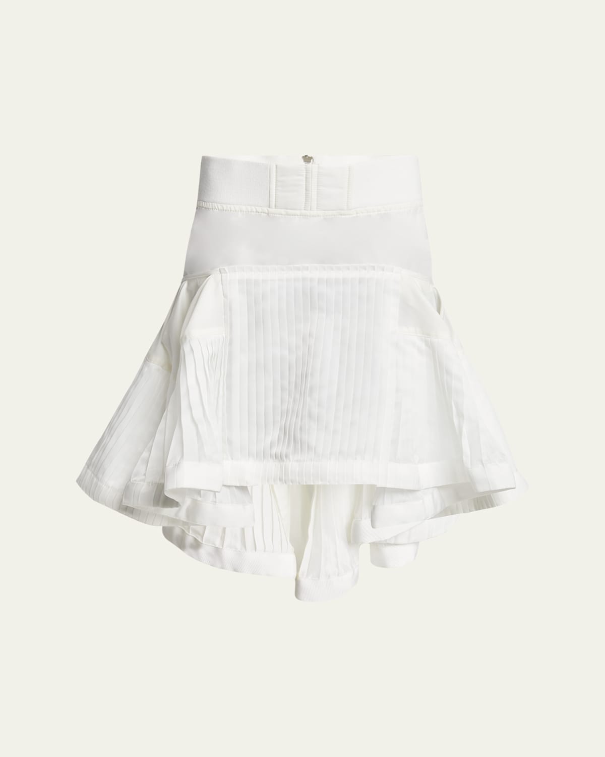 Multi Pleated High-Low Skirt