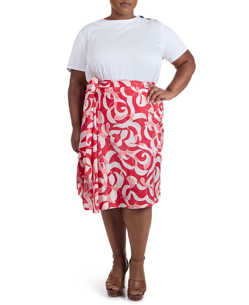 Pari Passu Adrian Bias Wrap Skirt Graphic Print