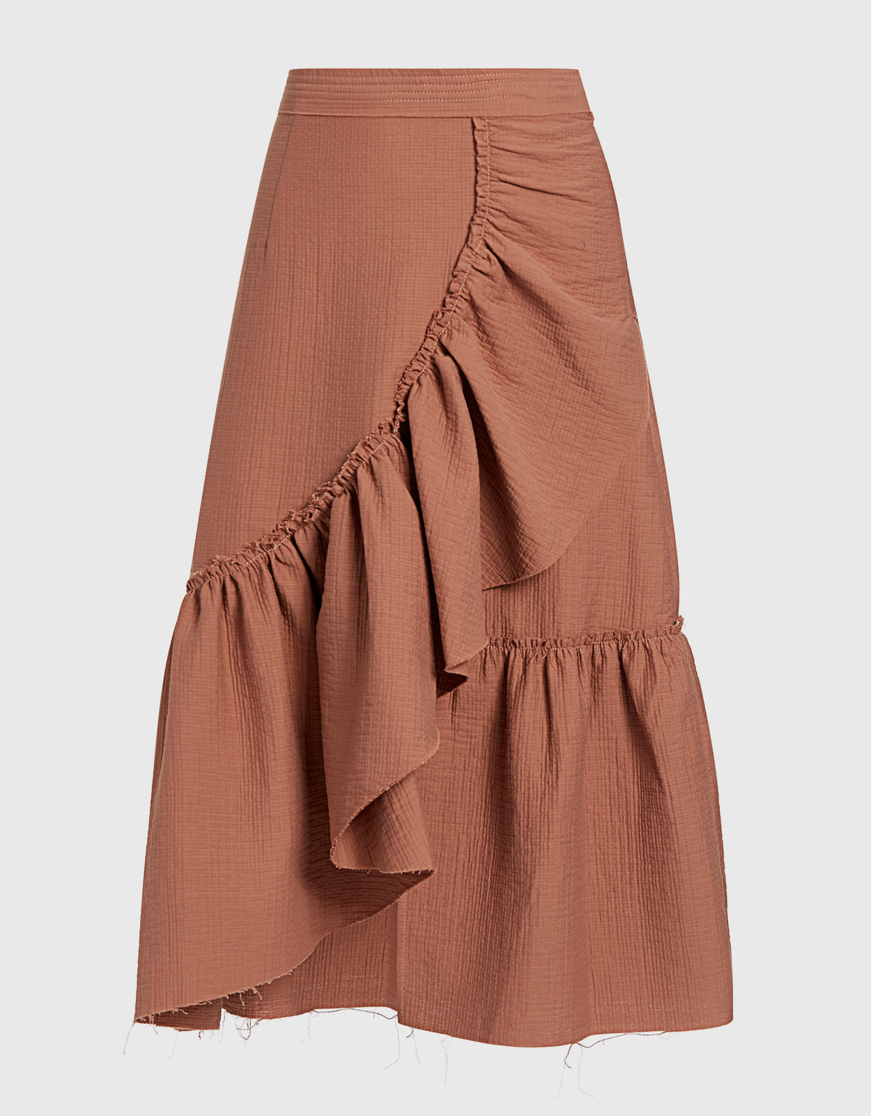 Rachel Comey Bonnie Ruffled Wrap Midi Skirt - 0