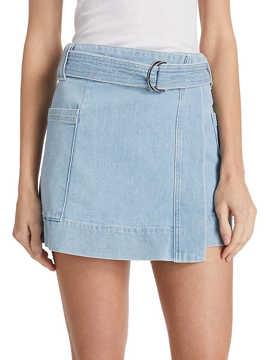 Rails Women's Deanna Wrap Denim Mini Skirt - Blue Mist - Size XXS