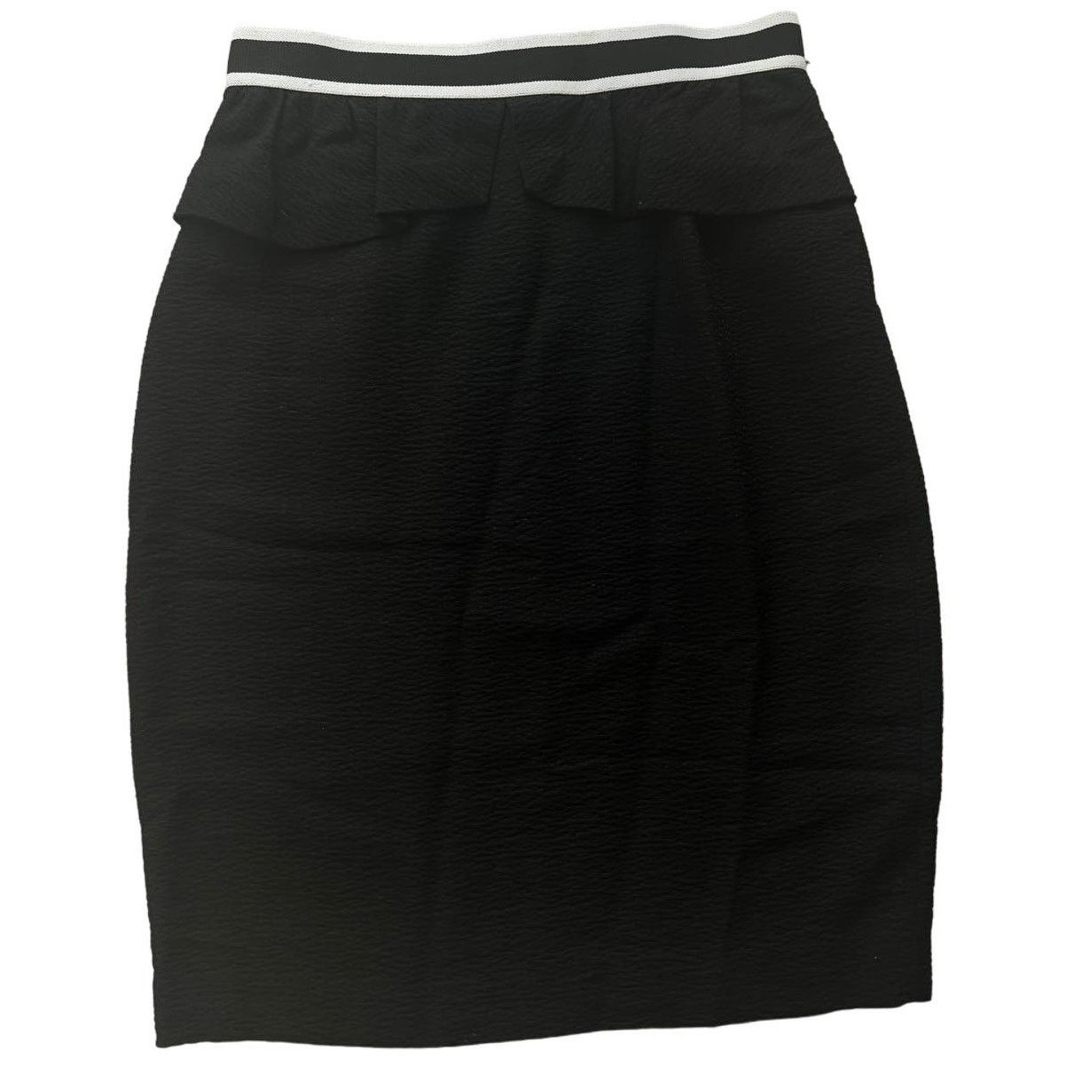 Sandro Peplum Pencil Skirt, Black/white, Us Size 6, Women's