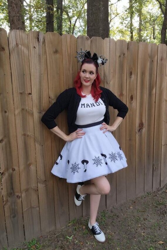 Steam Up Your Style With "The Steamboat' Mickey Skater Skirt