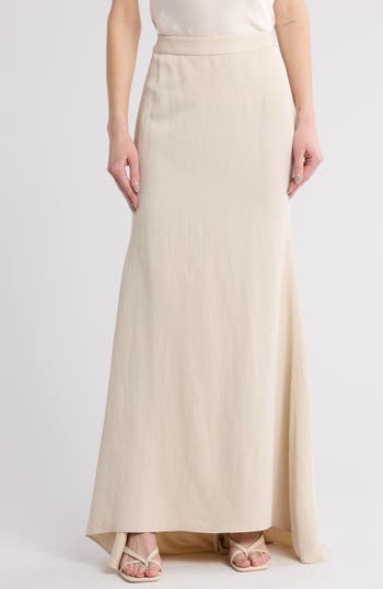 TWP Isn't It Romantic High-Low Midi Skirt in French Oak at Nordstrom Rack, Size 2