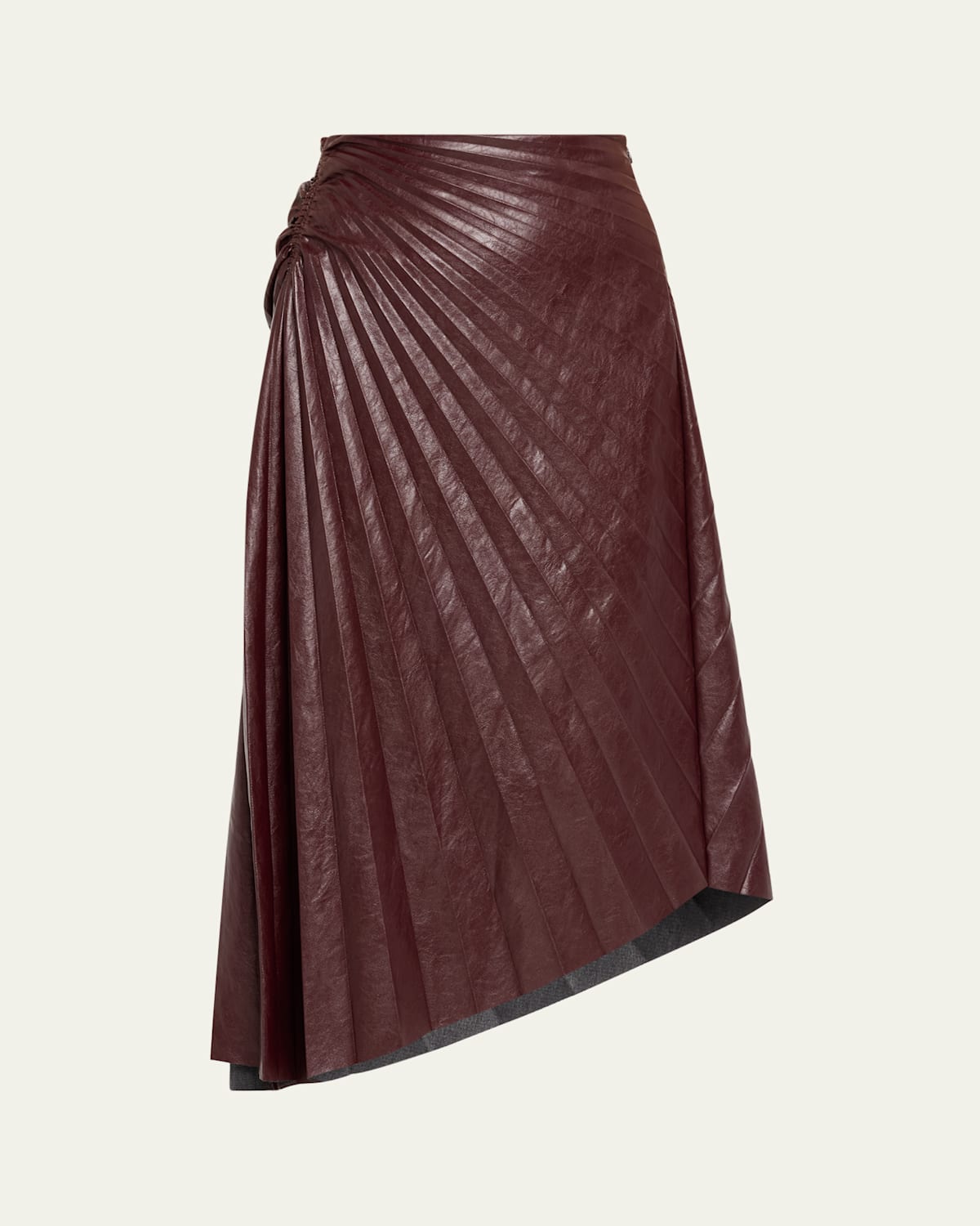 Tracy Pleated High-Low Midi Skirt