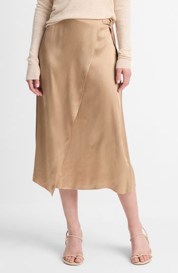 Vince Draped D-Ring Wrap Skirt in Rye at Nordstrom Rack, Size 0