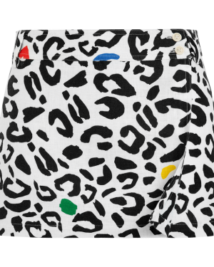 Women Wrap Skirt Leopard - Vilebrequin X Jcc+ - Limited Edition - Skirt - Claire - White - Size M - Vilebrequin