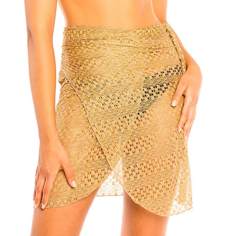 Women's Jordan Taylor Beachwear Pareo Wrap Skirt, Gold