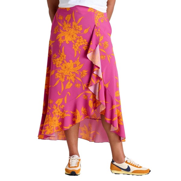 Women's Toad & Co. Sunkissed Wrap Skirt Medium Flame Leaf