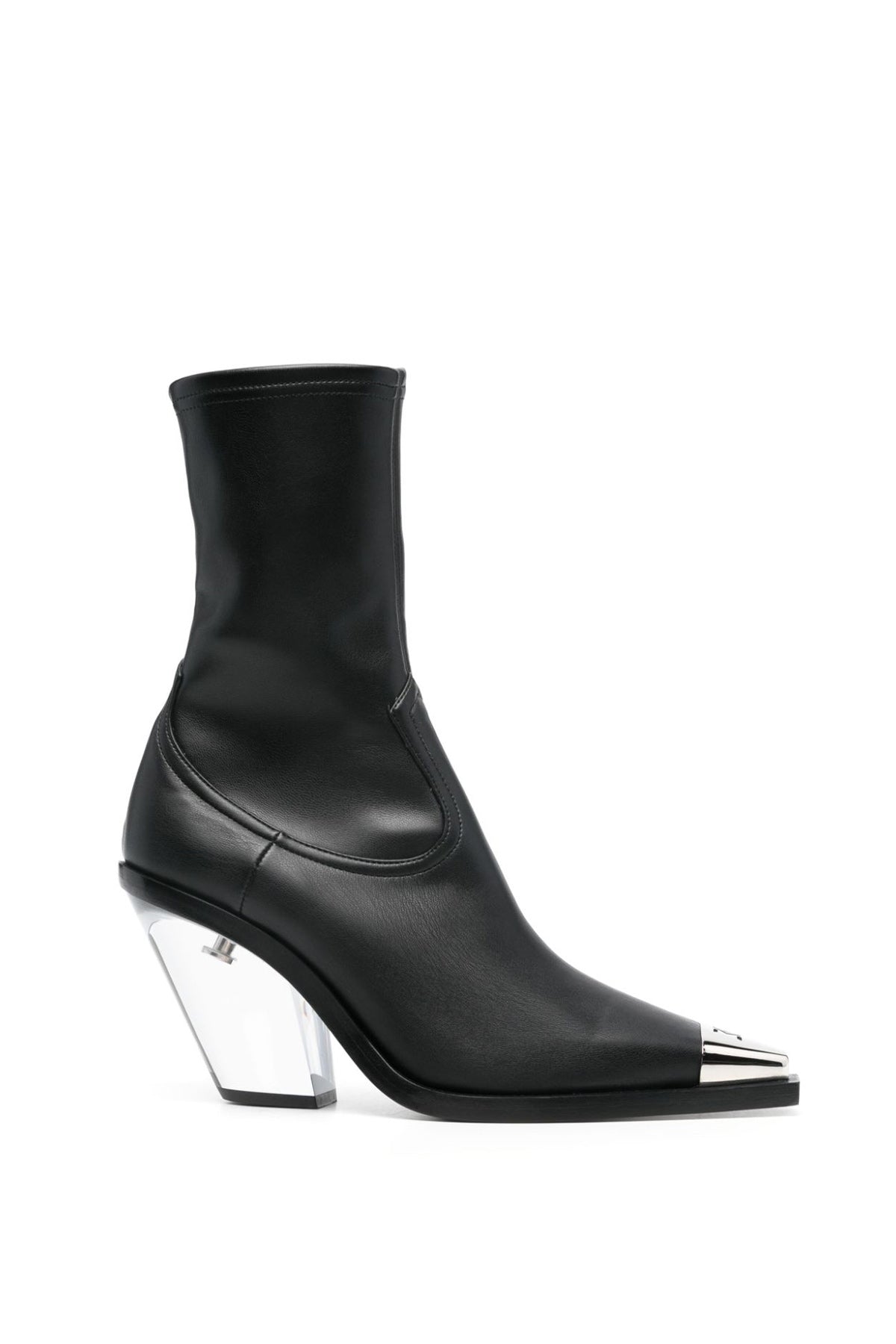 100MM METAL-TOECAP ANKLE BOOTS