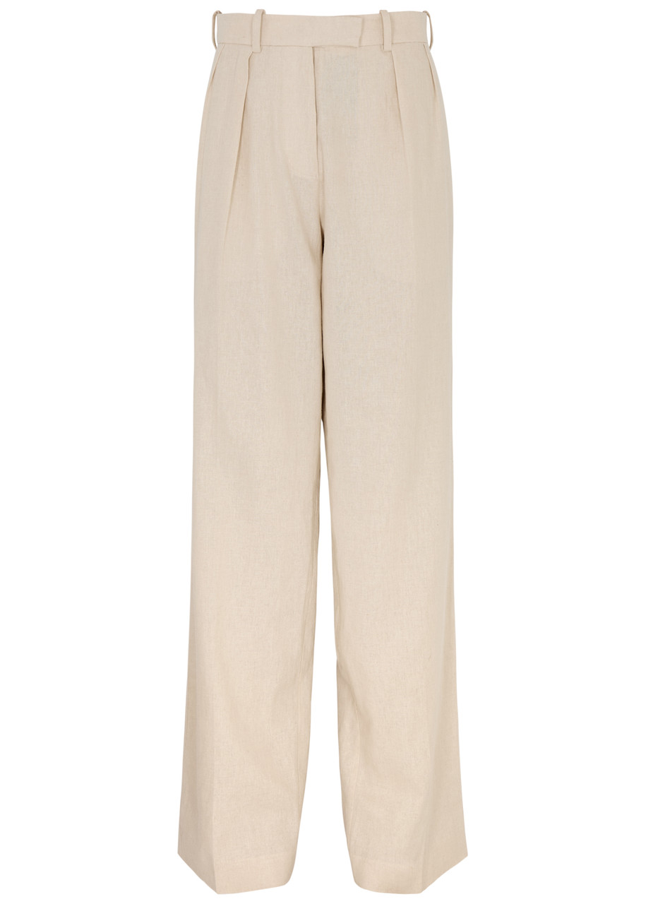 16 Arlington Alix Straight-leg Woven Trousers - Cream - 12 (UK12 / M)