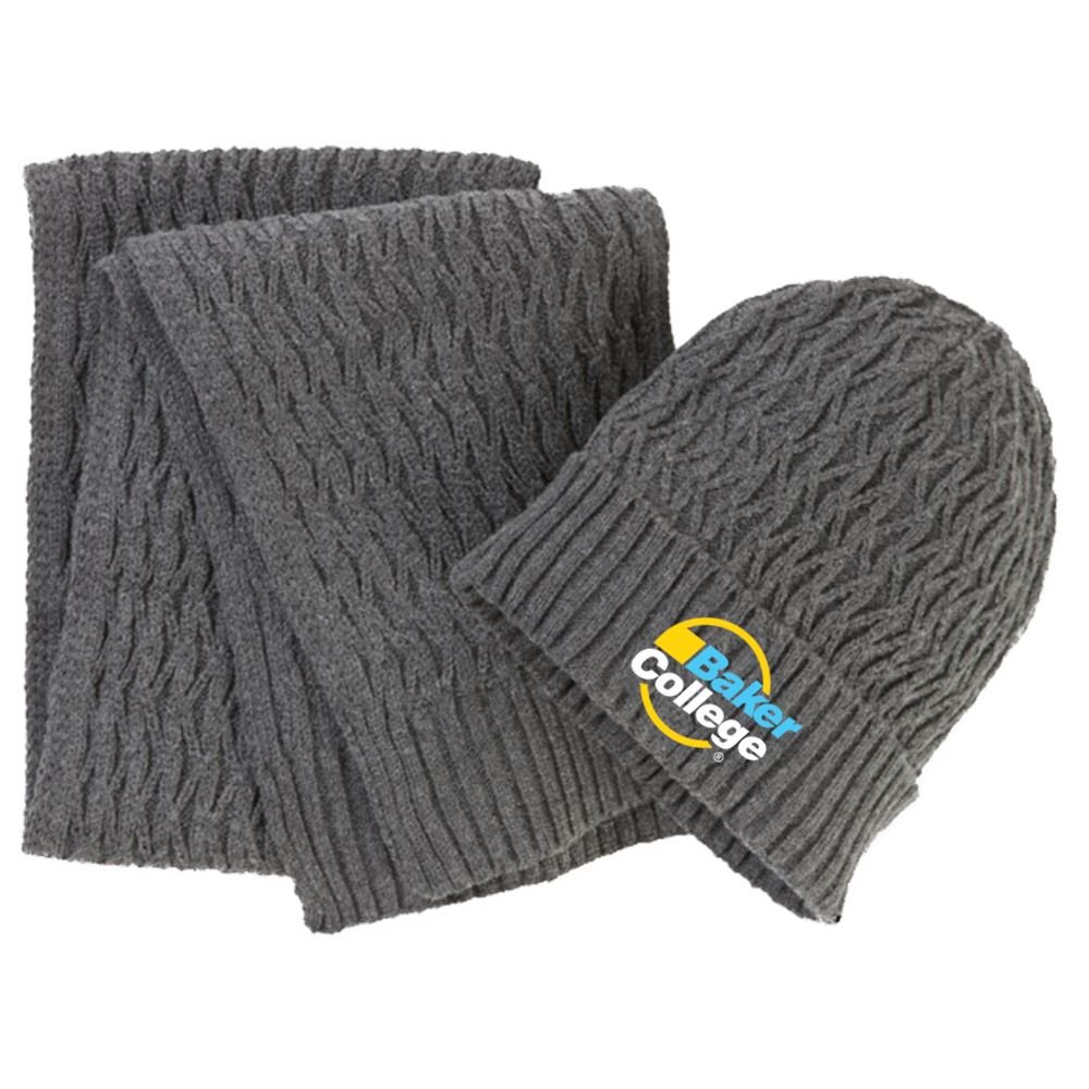 18 Deluxe Beanie & Scarf Sets - Embroidered Personalization Available