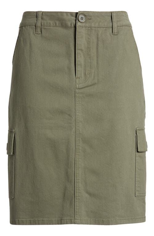 1822 Denim Stretch Twill Cargo Skirt in Fern Green at Nordstrom, Size 6