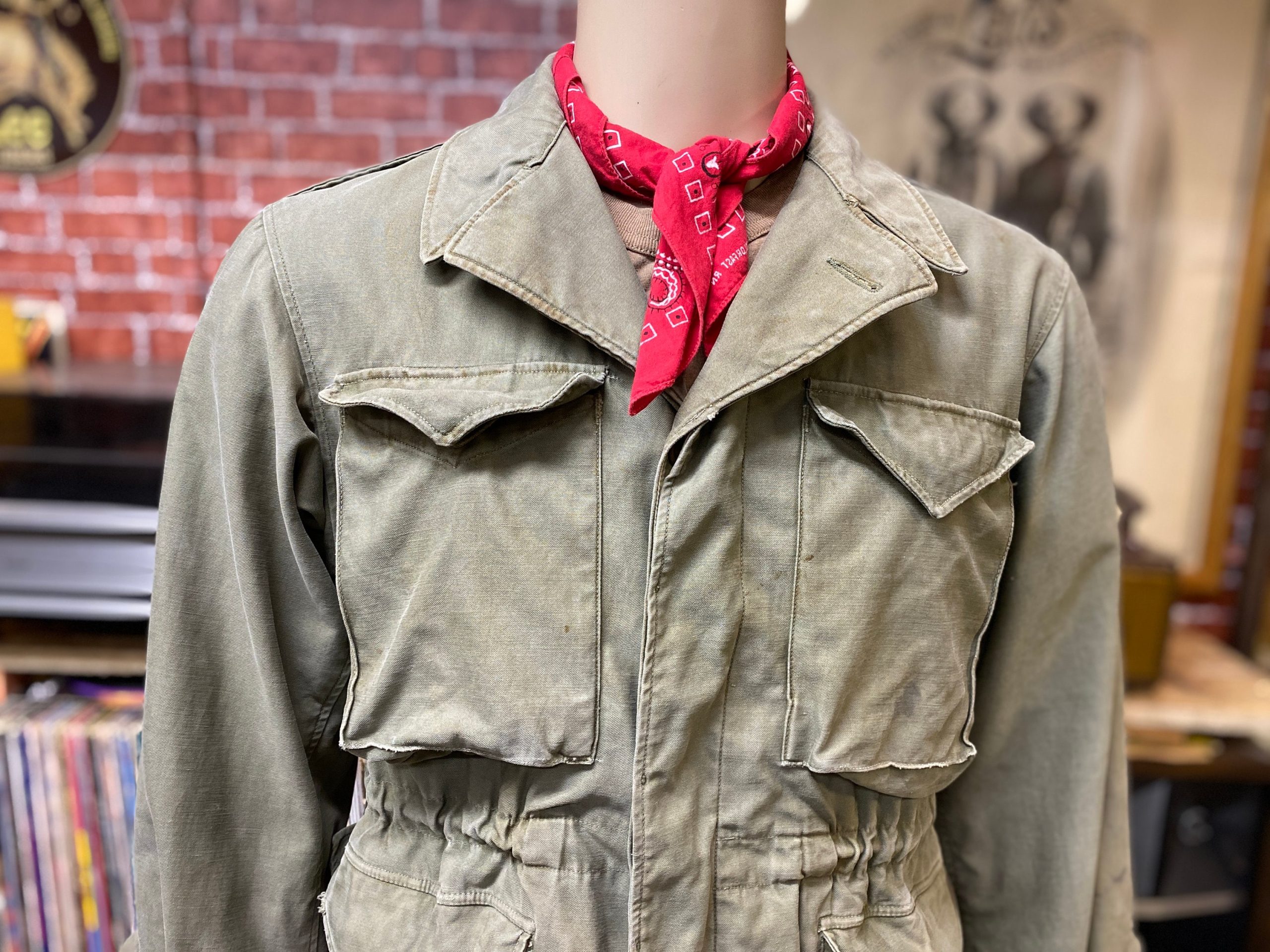 1940's Wwii M-43 Field Jacket Us Army Fatigue Utility Combat Size 36 Small