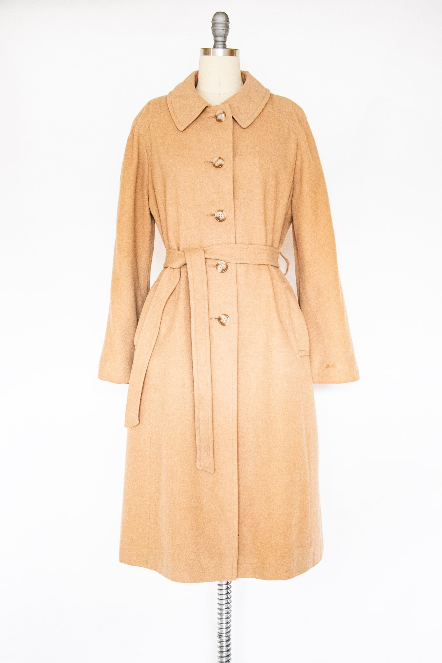 1970S Pea Coat Camel Hair Wool M