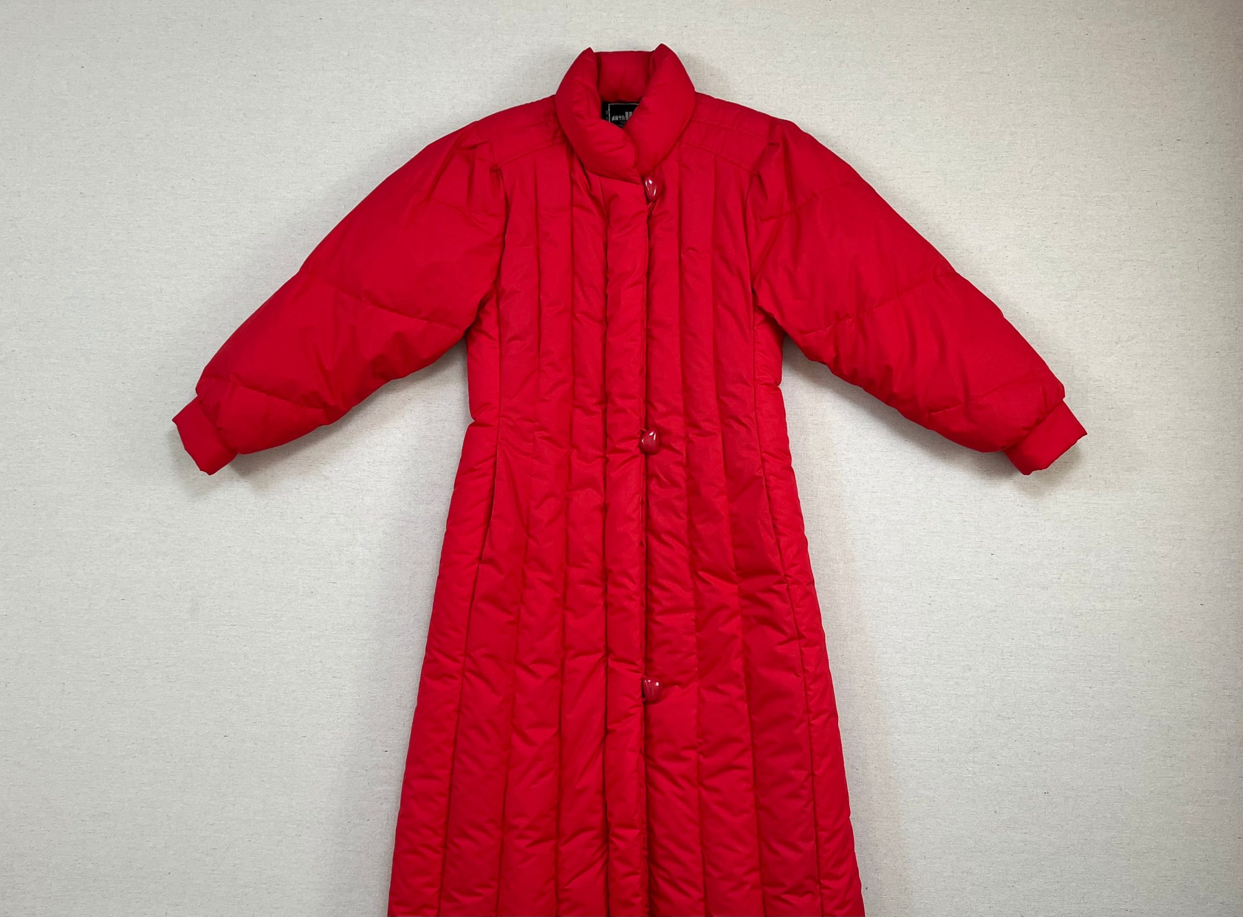 1980's, Down-Filled, Sleeping Bag, Puffer Coat in Red