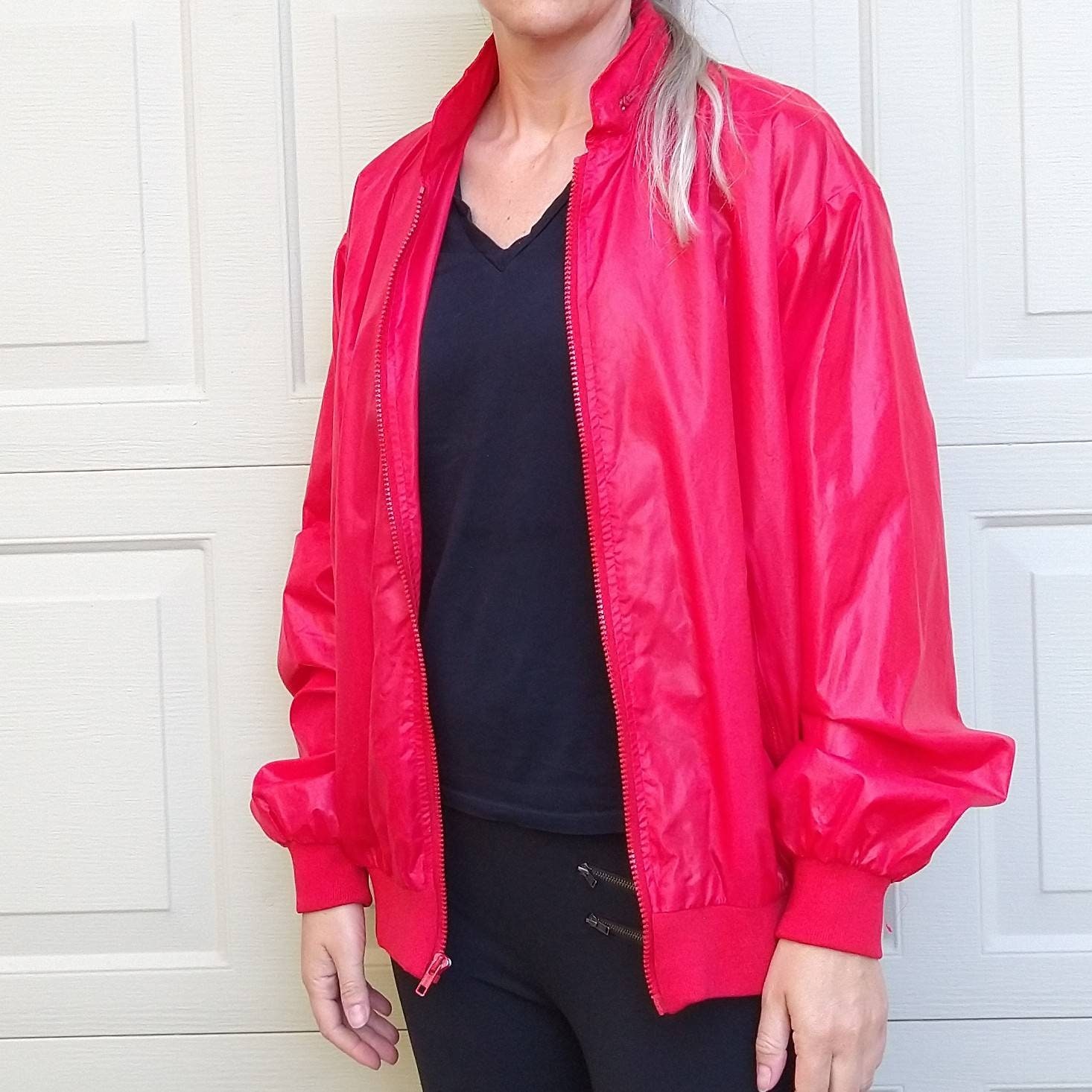 1980's Windbreaker Jacket Red 80's M L | N2