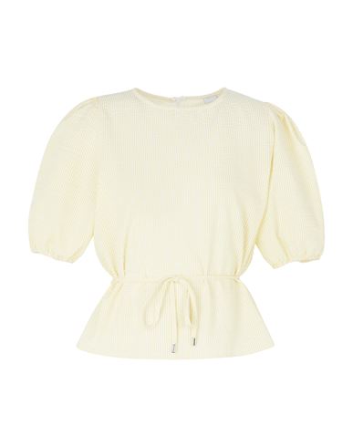 8 By Yoox Puff S/sleeve Blouse Woman Top Pastel yellow Size 6 Polyester, Cotton