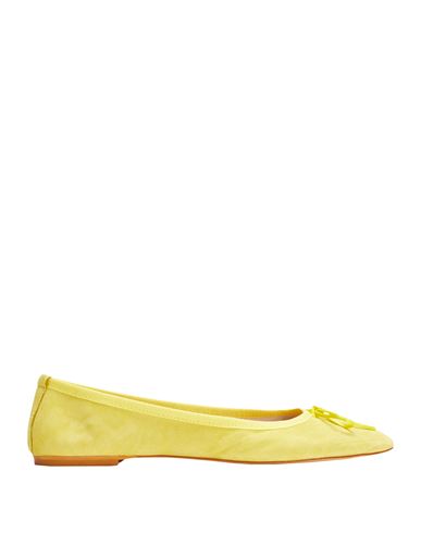 8 By Yoox Wide-fit Ballet Flat Woman Ballet flats Yellow Size 7 Ovine leather