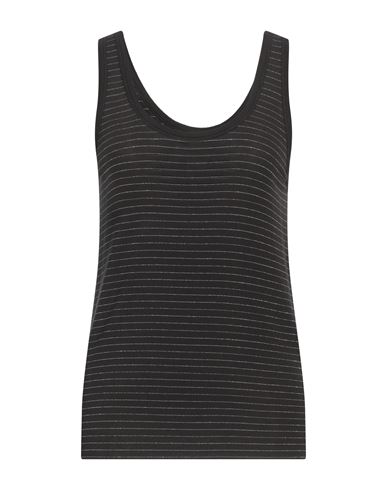 8pm Woman Tank top Black Size XS Modal, Elastane, Polyester, Polyamide