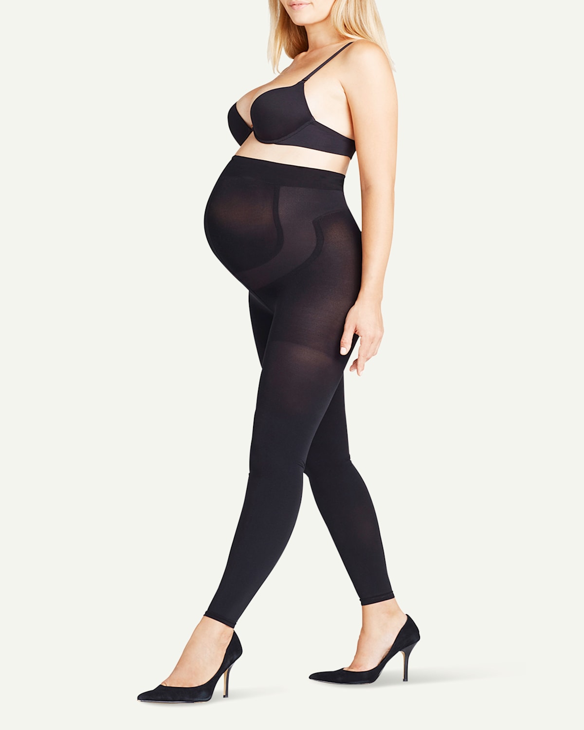 9-Months 80 Denier Opaque Maternity Leggings