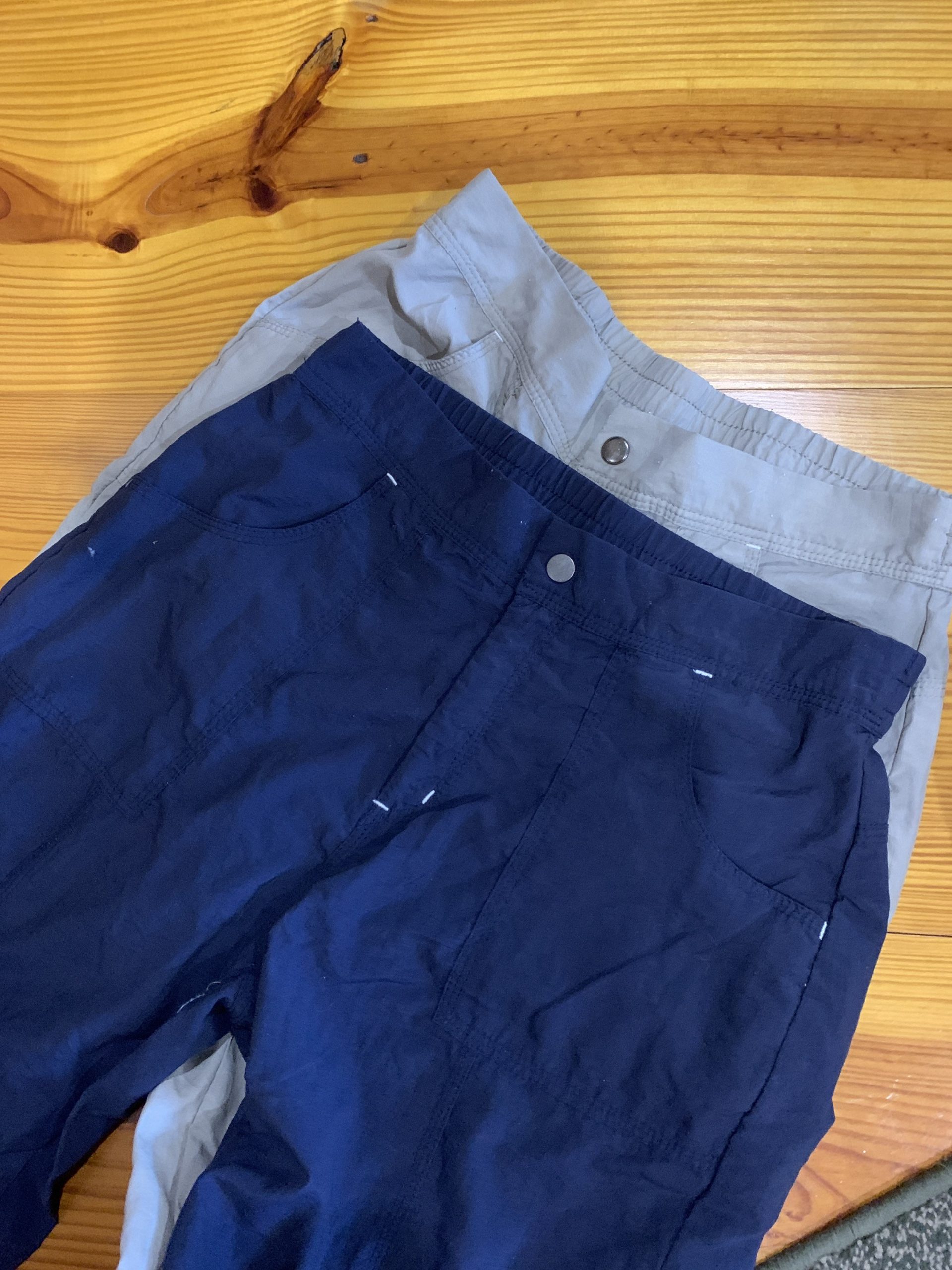 90S Capri Pants Cargo Trousers Choose One 4 Pockets High Waist Relaxed Fit Nice in Vintage Solid Navy Or Cream/Beige/Ecru