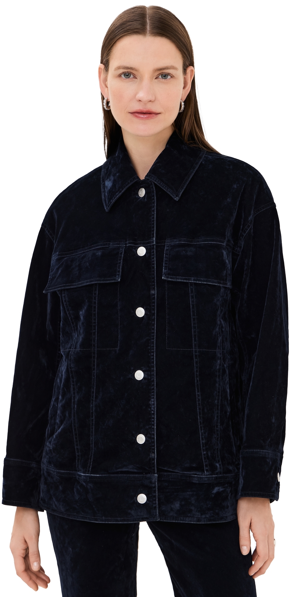 A. L.C. Dean Velvet Jacket Navy L