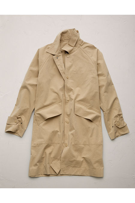 AE77 Premium Mac Raincoat NULL Khaki S