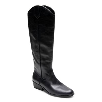 AEROSOLES Women's Cadence Tall Cowboy Boot, Black, 10M