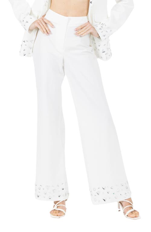 AKALIA Ameli White Flared Pants at Nordstrom, Size Small