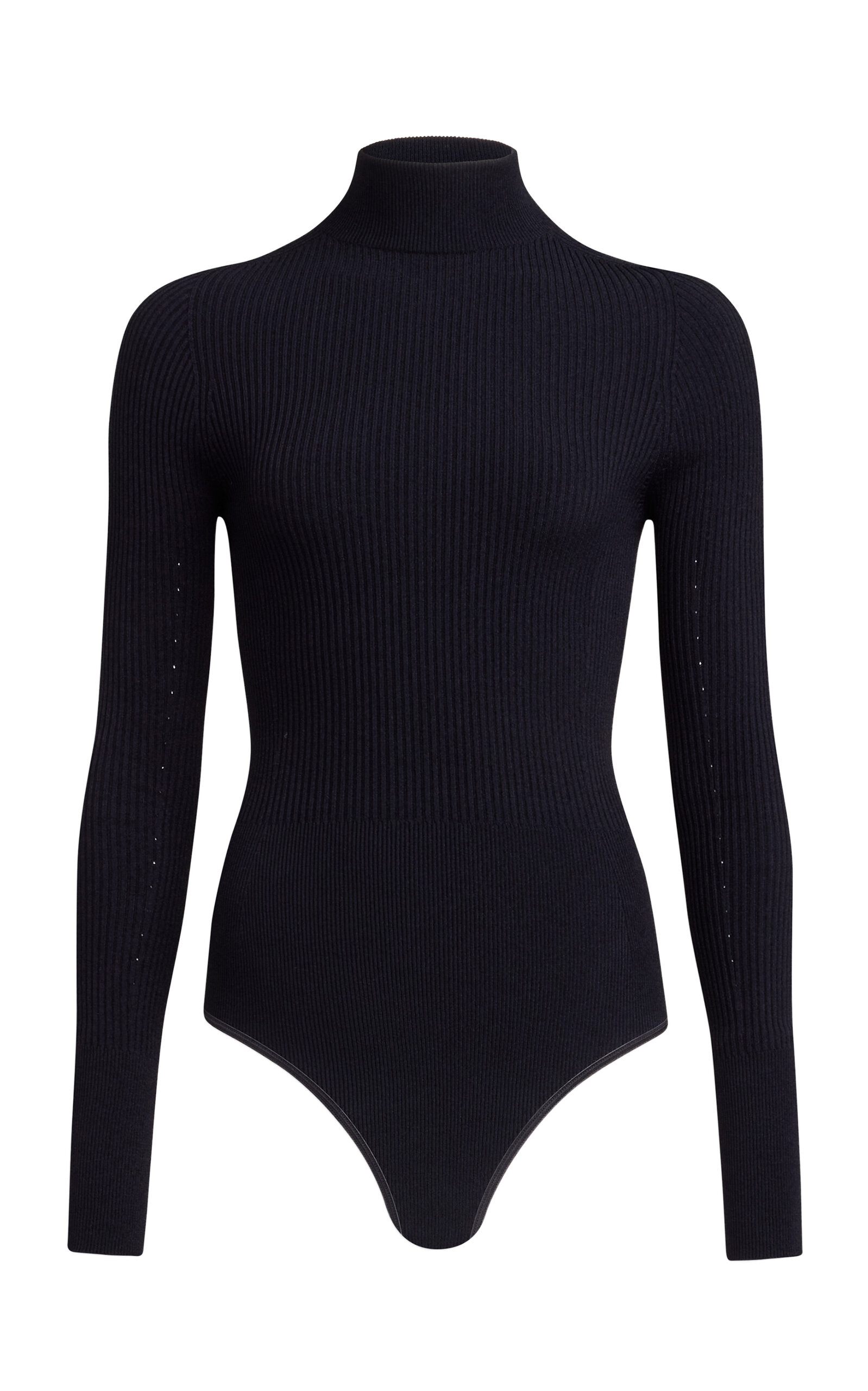 ALAA - High-Neck Ribbed-Knit Bodysuit - Black - FR 38 - Moda Operandi