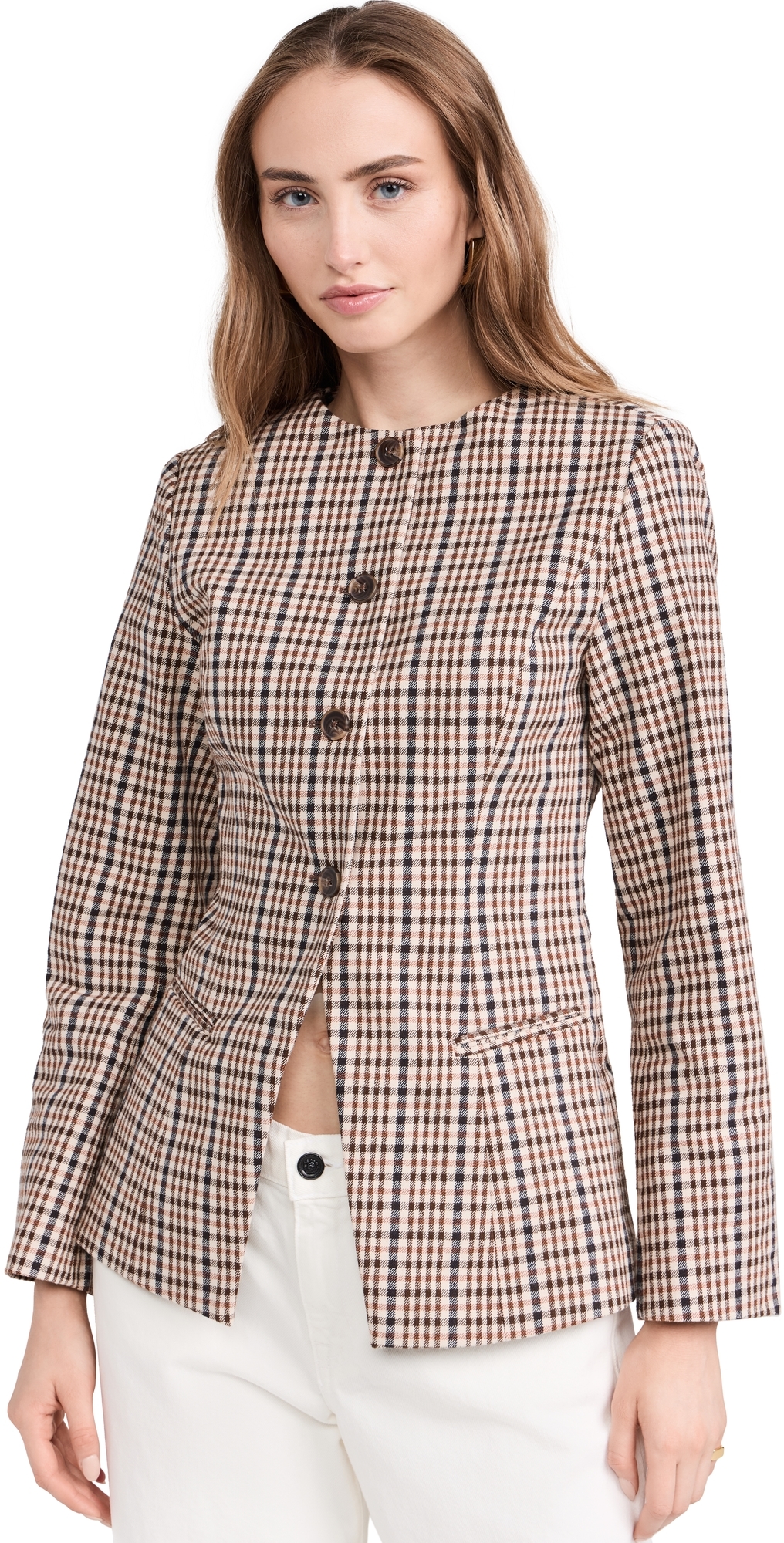 ALIGNE Daphne Waisted Blazer Check 8