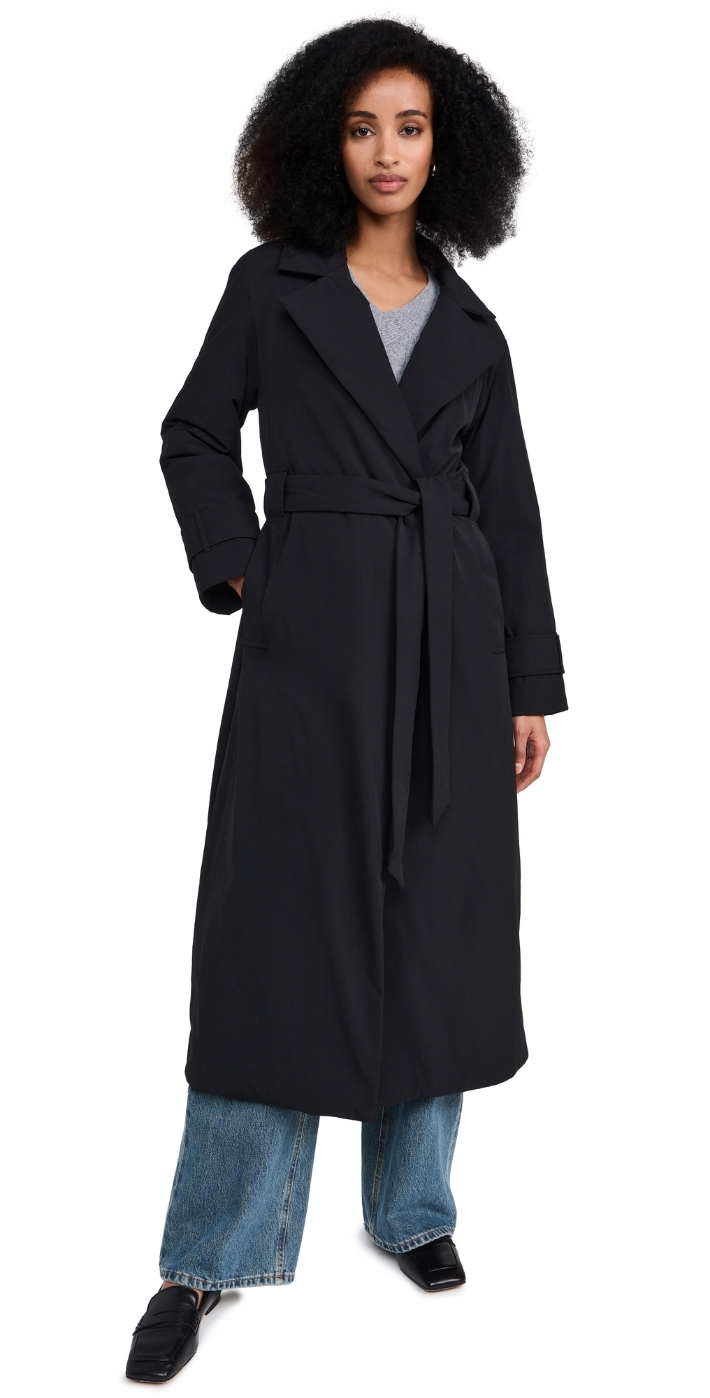 ALIGNE George Padded Wrap Coat Black 12