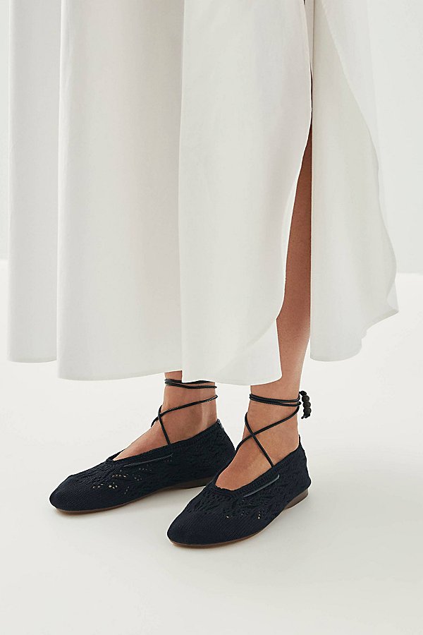 ALOHAS Rosemary Crochet Ballet Flat in Black, Women's at Urban Outfitters