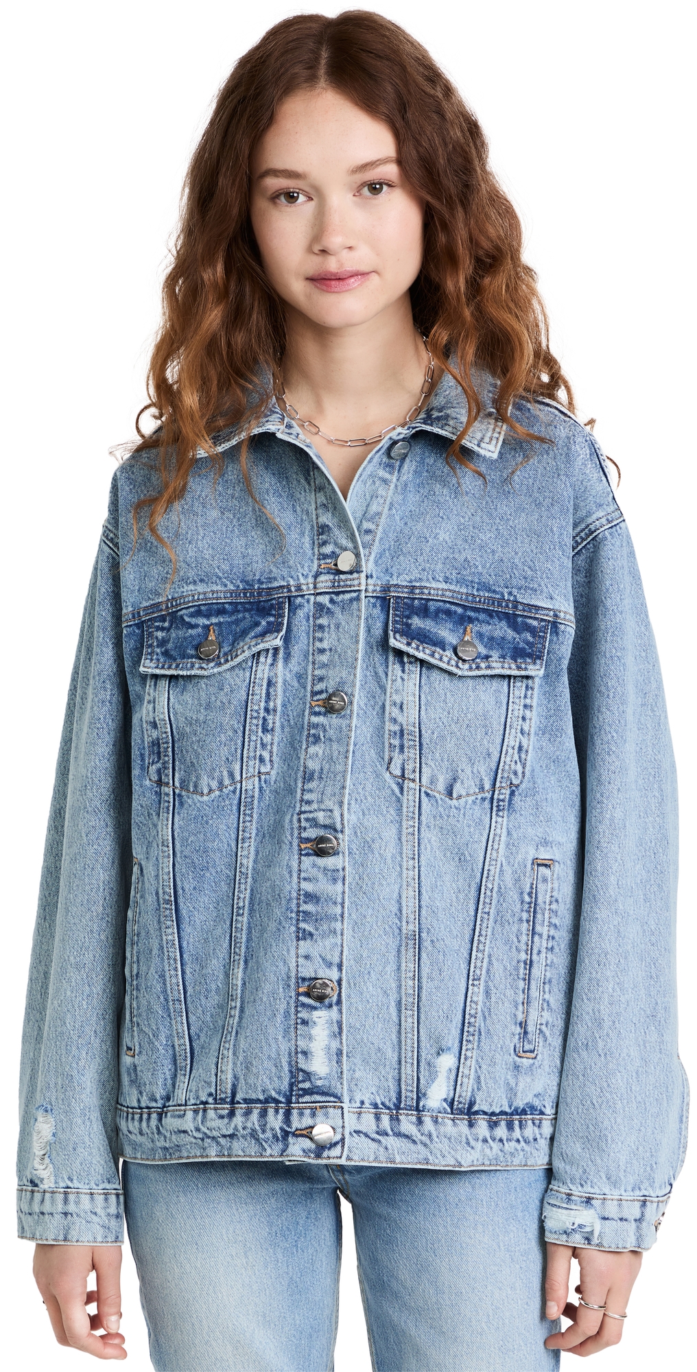 ANINE BING Rory Denim Jacket Vintage Blue S